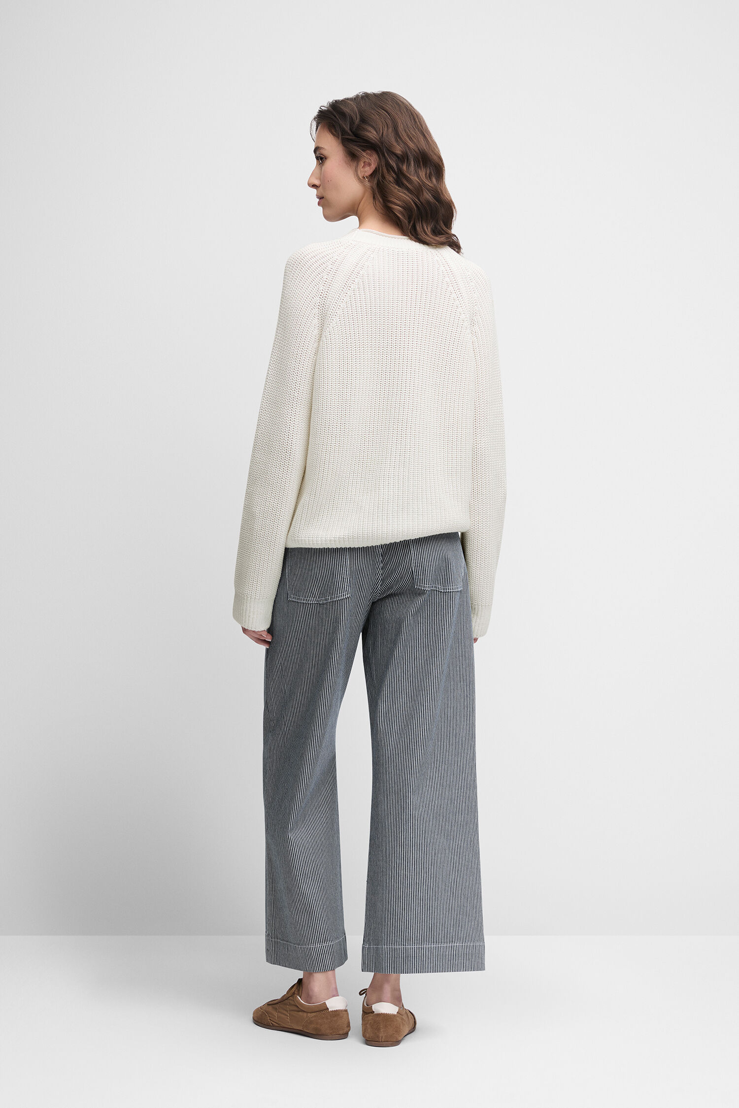 Hosen, Leinen, Pullover, Langarm, Mantel