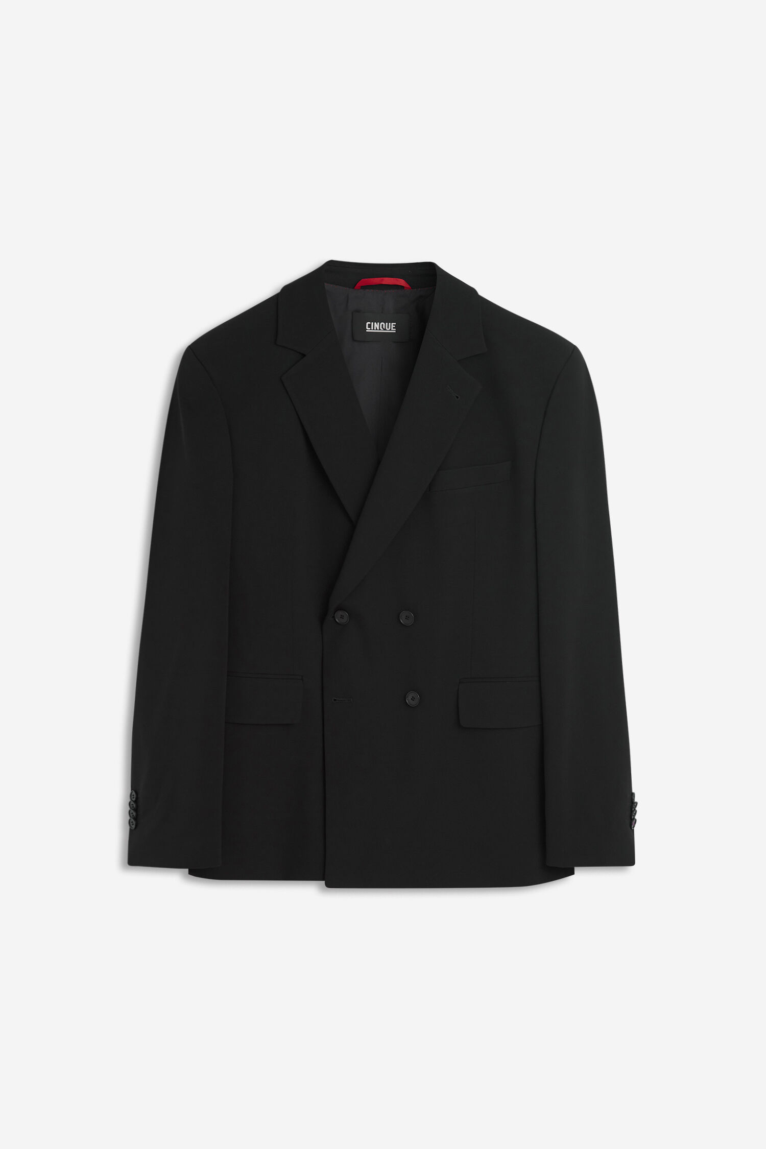 Anzug, Blazer, Schwarz, Doppelte Knopfleiste, Revers