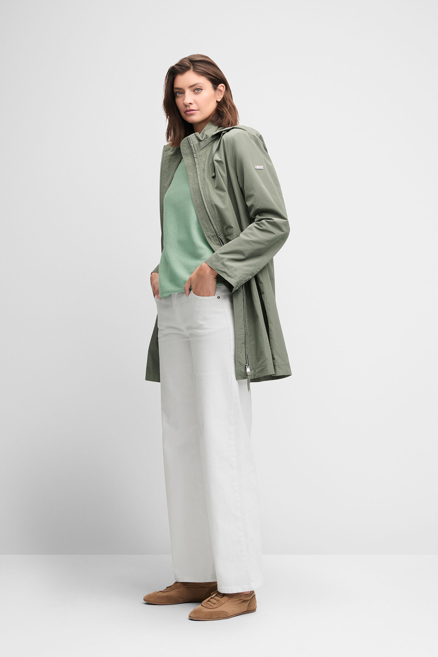 Mantel, Langarm, Erwachsener, Person, Frau