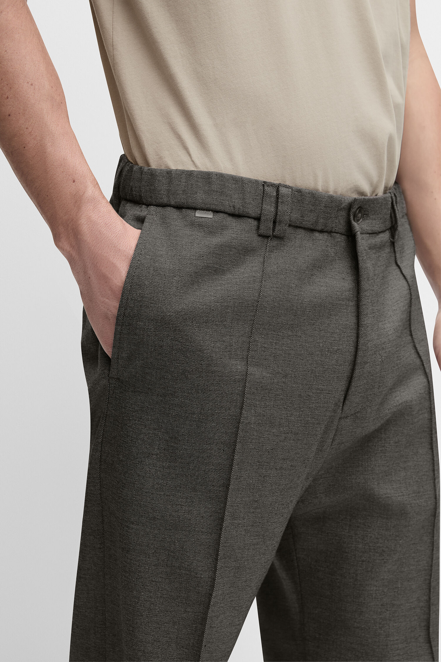 geringes, Hose, Anzughose, Alt: graue Hose, Taille gürtel