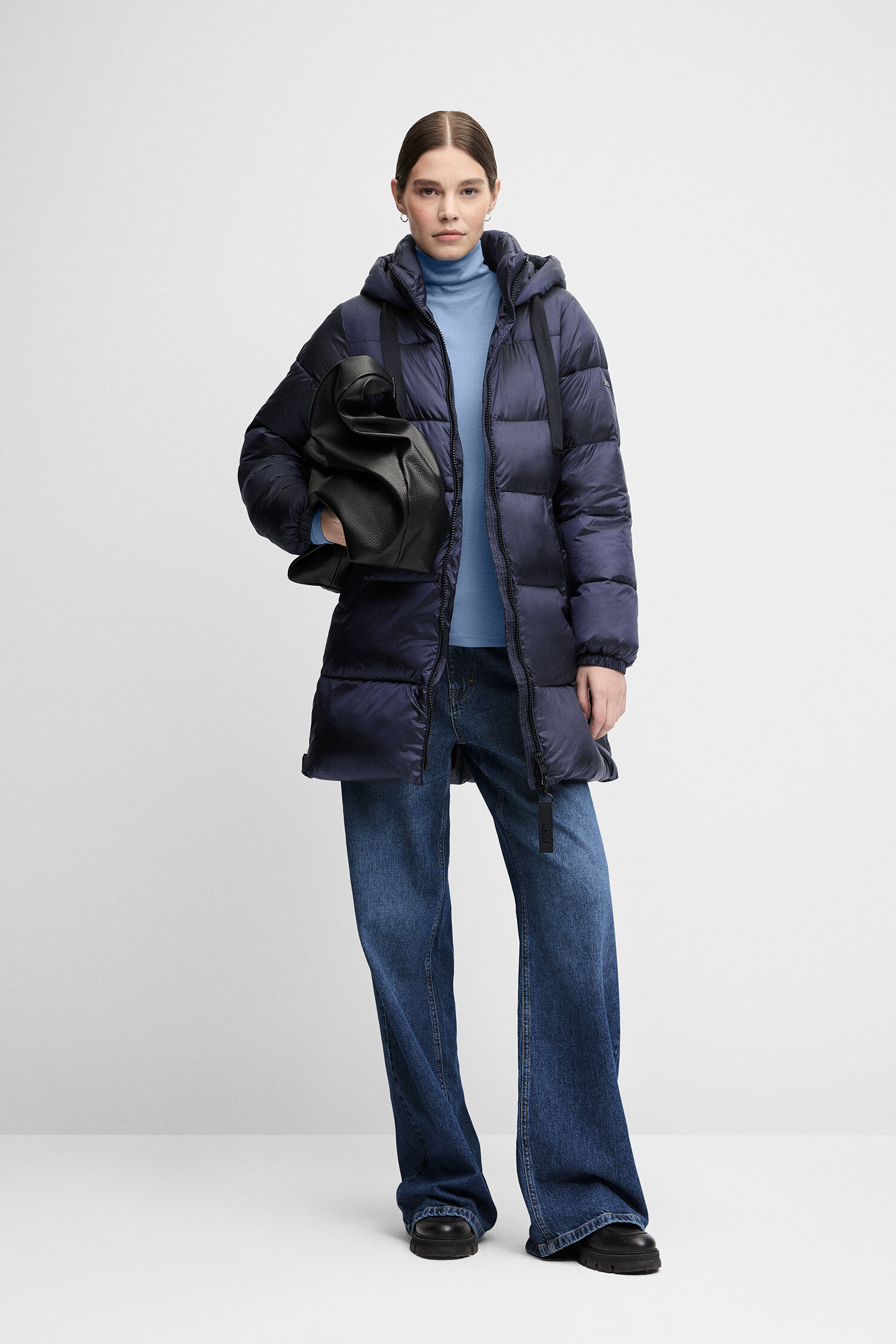Mantel, Jacke, Jeanshose, Person
