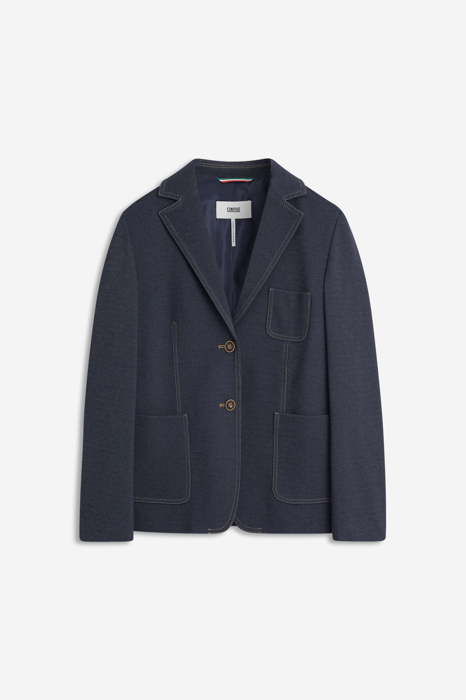 blazer, jacke, marineblau, aufgesetzte taschen, zwei-knopf