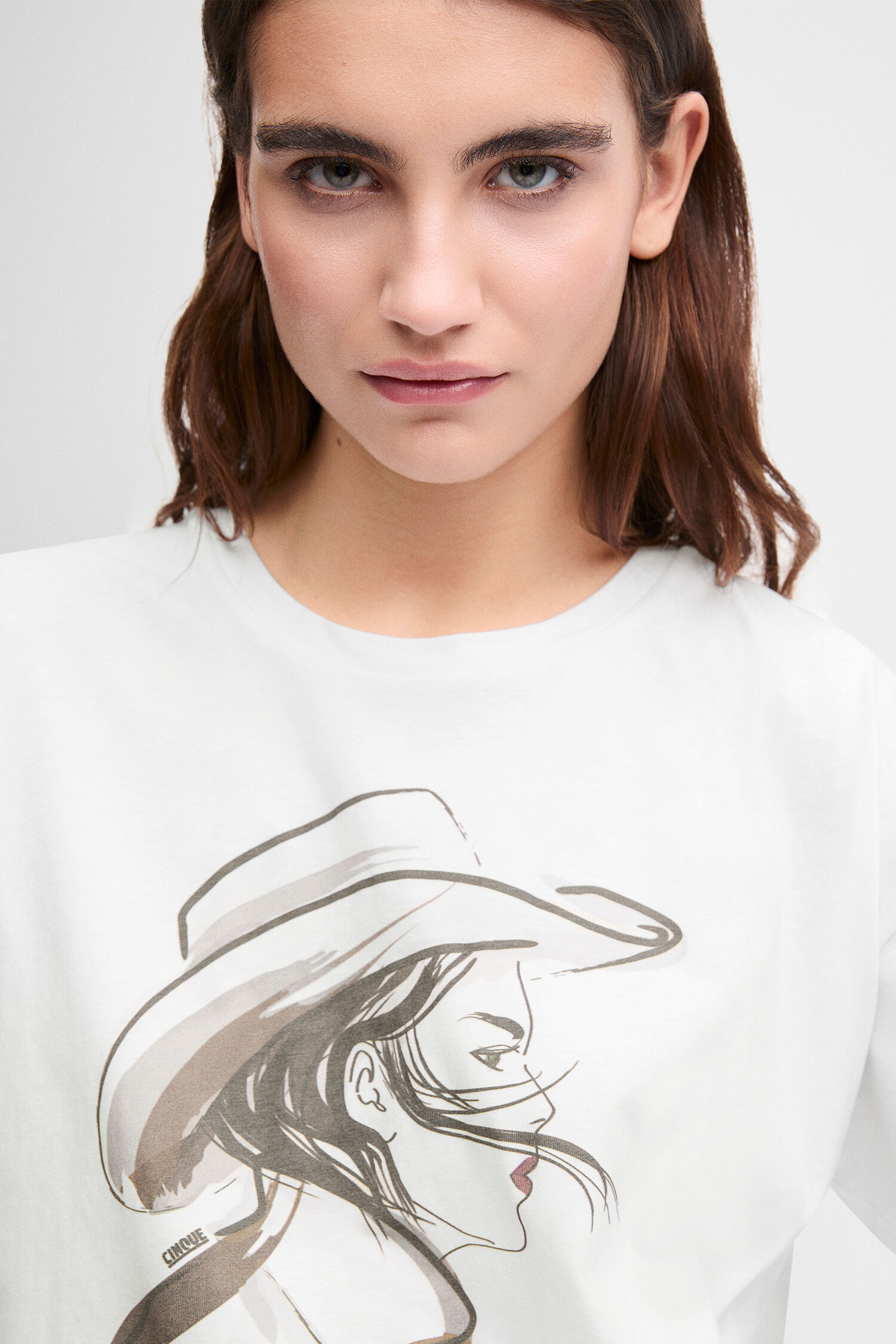 T-Shirt, Graphic tee, Kurzarm, Weiß, Unisex