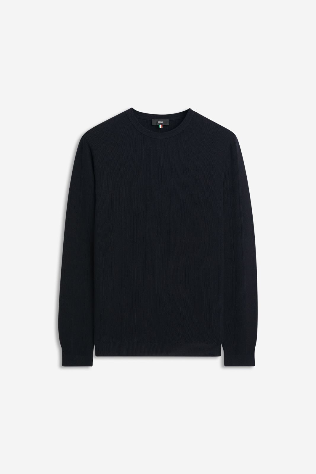 dunkelblau, Pullover, Rippstrick, Langarm, Kleidung