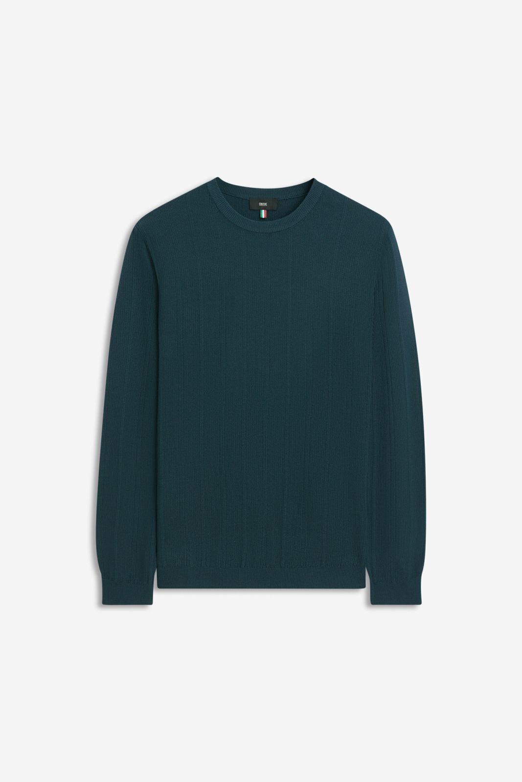 Pullover, Rundhals, Langarm, Knit, Teal