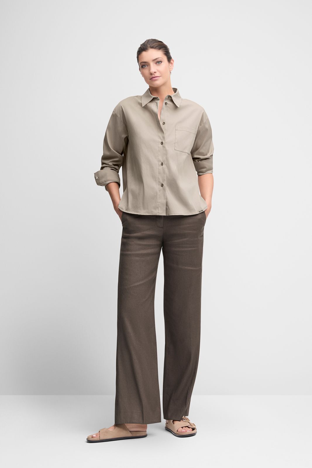 Hemd, Leinen, Bluse, Hosen, Person
