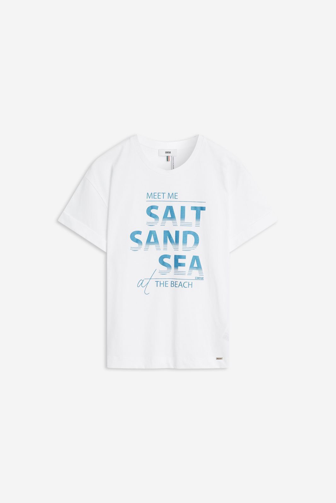t-shirt, weiß, graphic, blau, druck