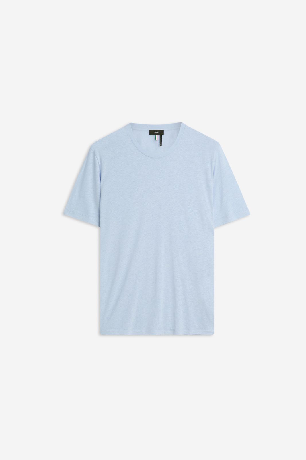 T-Shirt, hellblau, einfarbig, Kurzarm, Baumwolle